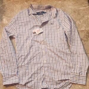 Vineyard Vines Pink and Blue Plaid Shirt